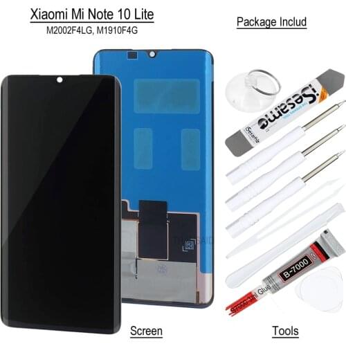 New Original M2002F4LG M1910F4G Screen Replacement For Xiaomi MI Note 10 Lite LCD Display TouchScreen Digitizer Assembly