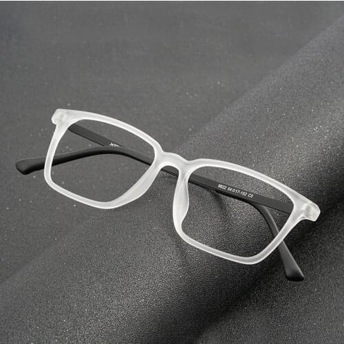 Logorela Optical Eyeglasses for Men and Women 9822 Titanium Flexible Legs with TR-90 Plastic Front Rim Eyewear Spectacles Frame