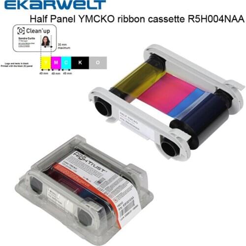 Original Evolis R5H004NAA Half Panel YMCKO ribbon cassette 400 prints for Zenius Primacy id card printer