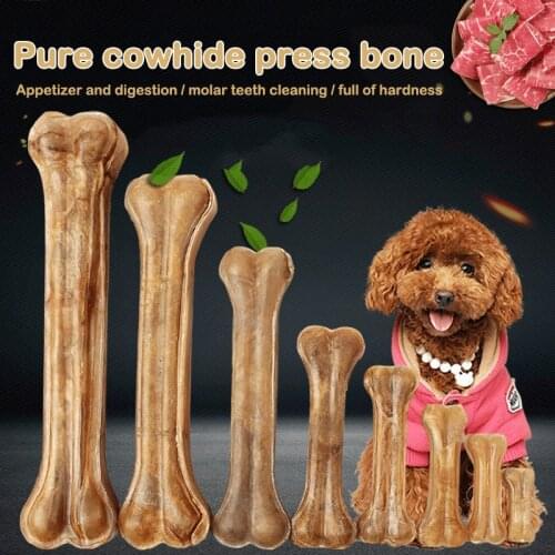 Durable Real Cowhide Bone Dogs' Chew Toy Bite Resistance Toothbrush For Dog AA