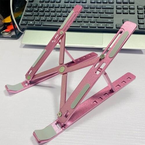 Adjustable notebook support portable storage lifting base notebook computer heat dissipation aluminum alloy folding support