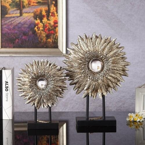 Modern Retro Resin Deer Statue Crafts Fengshui Home Furnishing Ornaments Livingroom Desktop Round Shape Animal Figurines Decor