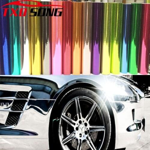 Premium quality High stretchable mirror silver Chrome Mirror flexible Vinyl Wrap Sheet Roll Film Car Sticker Decal Sheet