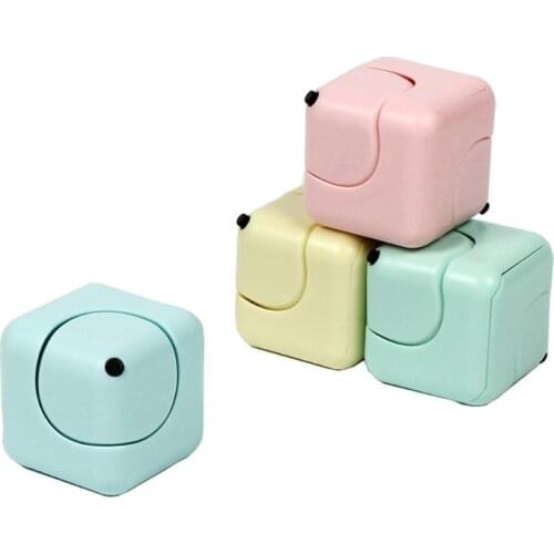 1PC Kids' Party Favor Set Pressable Fidget Spinner Orbiting Ring Cube for Kids Adults Pressure Anxiety Gyro Spinner Toy