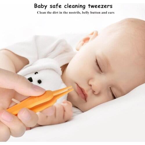 1pcs New Baby Safety Tweezers Plastic Tweezers Ear Nose and Belly Button Clean Nose Ears Dirty Baby Care