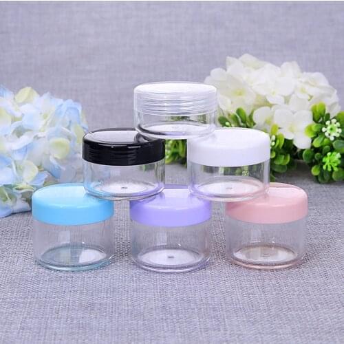 1pc 10g 15g 20g Cosmetics Jar Box Empty Cosmetics Containers Packaging Makeup Transparent Case Cream Perfume Lip Gloss Storage