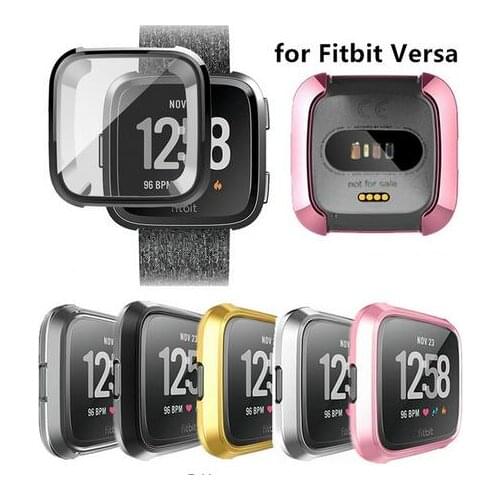 10pcs 360 Degree Protection Cover For Fitbit Versa Band Case Plating Coque FitBit Versa Watch Accessories Screen Protective Case