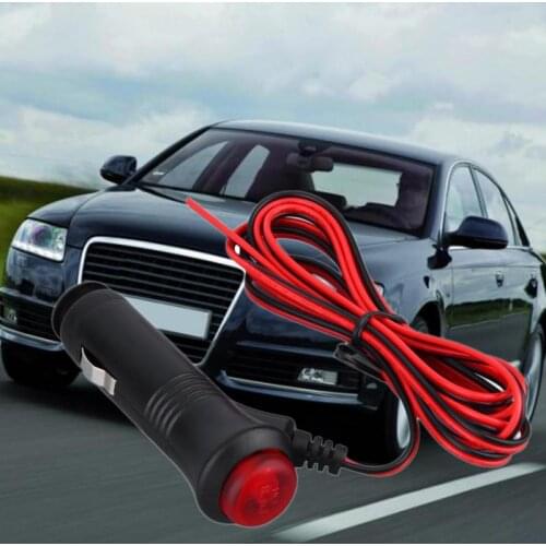 12V 24V Motorcycle Car Motorbike Cigarette Lighter Durable 1.5m Power Plug Socket Outlet Very Parctical Red Black Wire