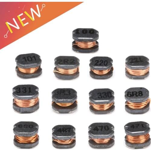 20pcs CD43 SMD Power Inductor 2.2UH 3.3UH 4.7UH 6.8UH 10UH 22UH 33UH 47UH 68UH 100UH 220UH Chip Inductors CD43 Wire Wound Chip