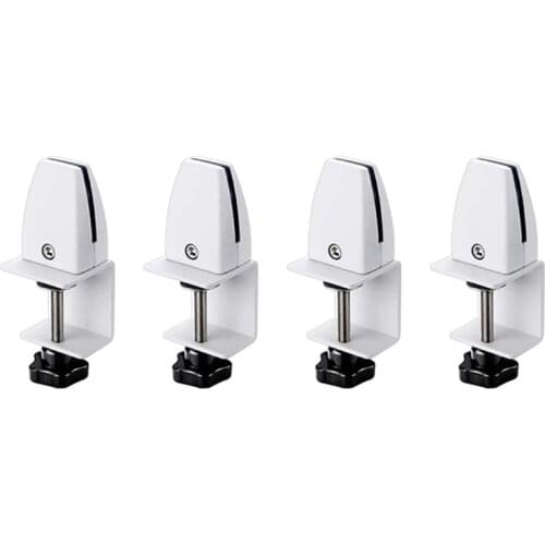 4Pcs Partition Bracket Thickened Bezel Clip Edge Clamp Dual Direction Screen Clip Holder Divider Desk Support Holder