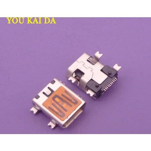 50PCS/LOT 10 pin 10pins p Micro Mini USB socket port female Connectors jack fit for MP3, MP4,MP5 Phone, Tablet PC Netbook