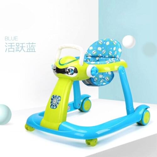 7 - 18 Months Baby Walker Anti - Rollover Music Walking Cart Walker Baolebao Baby Learning Walker with Silence Rubber Tire