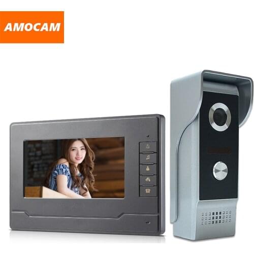 7" Monitor Video Doorbell Door Phone Kit IR Night Vision Aluminum Alloy Door Camera Video Intercom interphone system for villa