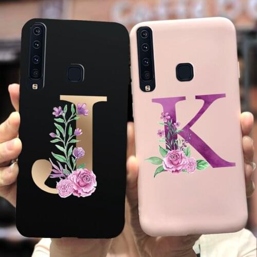 For Samsung A9 2018 Case SM-A920F Luxury Flower Latters Cover For Samsung Galaxy A9 2018 A920F Phone Cases 6.3'' Soft TPU Fundas