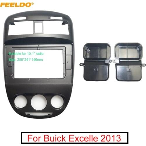 FEELDO Car Stereo 10.1" Big Screen Fascia Frame Adapter For Buick Excelle 2Din Dash Audio Fitting Panel Frame Kit