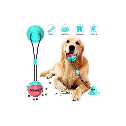 Pet Dog Toys Silicon Suction Cup Tug dog toy Dogs Push Ball Toy Pet Tooth Cleaning Dog Toothbrush for Puppy large Dog Biting Toy