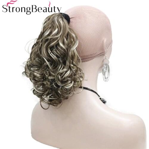 Strong Beauty Synthetic Medium Long Extension Hair Piece Curly Hairpiece Ponytail