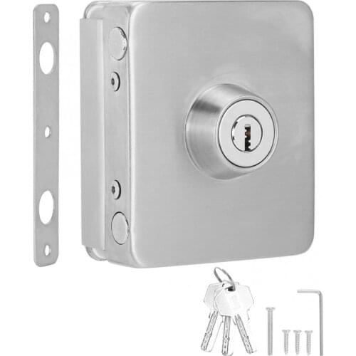 Smart lock Single Door Lock Stainless Iron Office Security Lock No Drilling