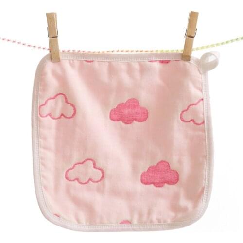 Fashion Stars Fruits Clouds Crown Pattern Printing Cotton Gauze Towel Small Square Handkerchief For Baby Newborn Kids FS0402