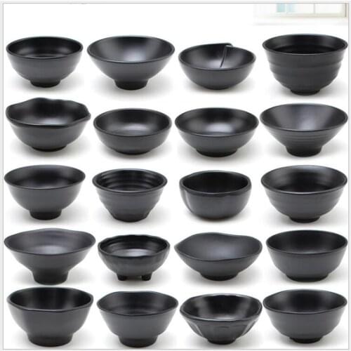 NHM 1 pcs Korean cutlery black Korean hotpot cooking tableware seasoning melamine sauce bowl