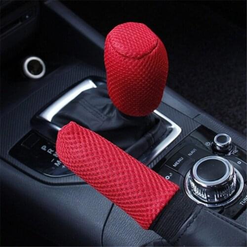 New Upgraded Universal Auto Manual Car Gear Head Shift Shifter Knob Cover Handbrake Covers Case Protector Accessories