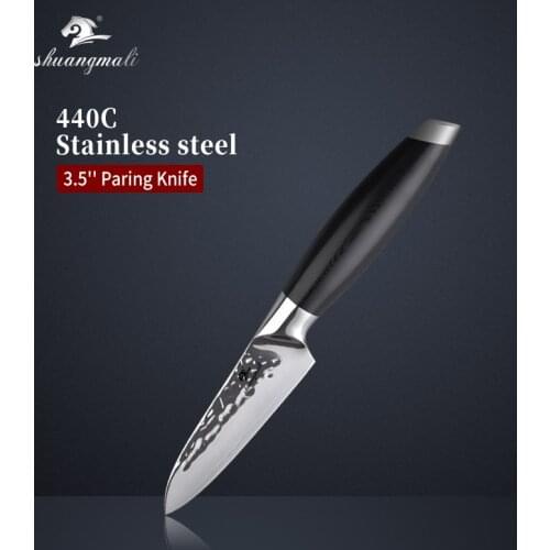 3.5 Inch Fruit Paring Knife High Quality 440C Stainless Steel Utility Paring Knives Home Kitchen Slicing Petty Peeling Knife