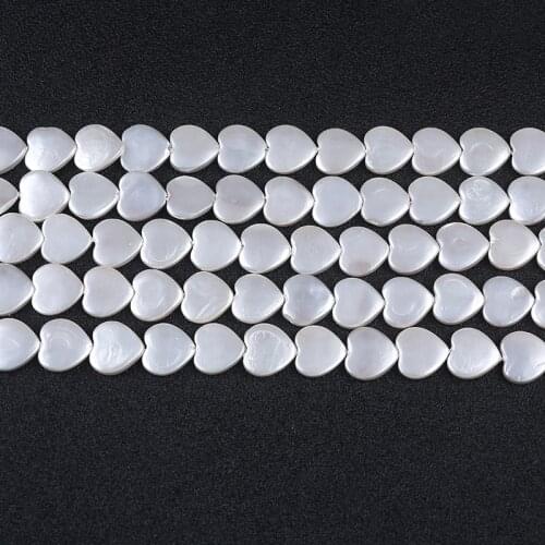 Mother of pearl shell heart shape loose shell beads jewelry