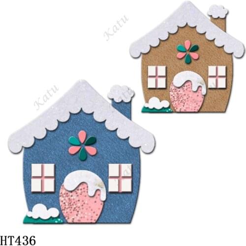Christmas House Cutting dies - New Die Cutting And Wooden Mold,HT436 Suitable For Common Die Cutting Machines On The Market