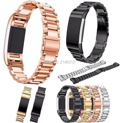Stainless Steel Watch Bands Metal Strap For Fitbit Charge 2 Replacement Bracelet