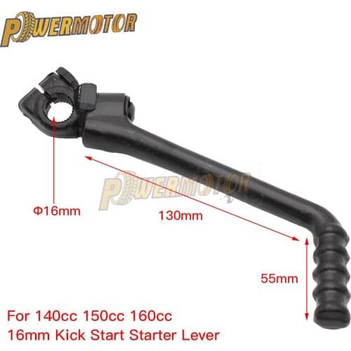Motorcycle 16mm Kick Start Starter Lever For 140cc 150cc 160cc Chinhese Pit Dirt Motor Bikes Engine Lifan YX YCF SDG SSR