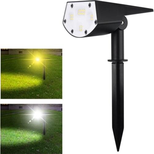 Solar Landscape Spotlights Outside 20 LED Waterproof 2 Level Brightness Adjustable Solar Wall Light for Porch Pathway