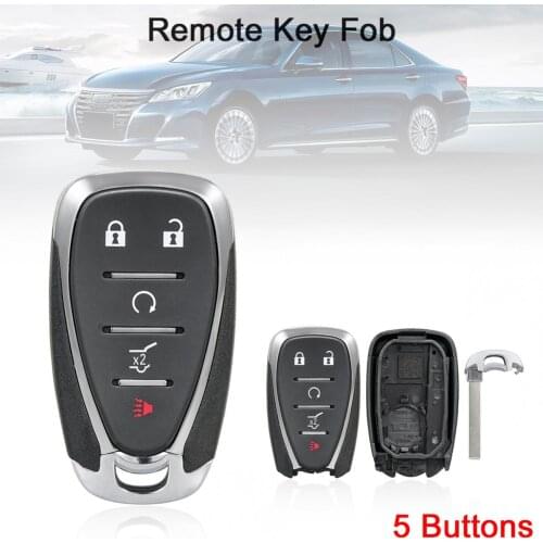 Smart 5 Buttons Remote Key Shell Replacement Keys Fob Body Housing Fit for Chevrolet Cruze Malibu Camaro