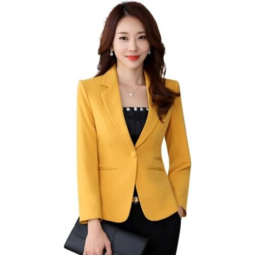 High-quality Blazer Straight and Smooth Jacket Office Lady Style Coat Business Formal Wear Candy Color Heavy Tops