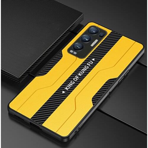 For OPPO Reno 5 6 Pro Plus Case Luxury Vegan leather Grain Skin Slim protective Back Cover Case For OPPO Realme V5 V13