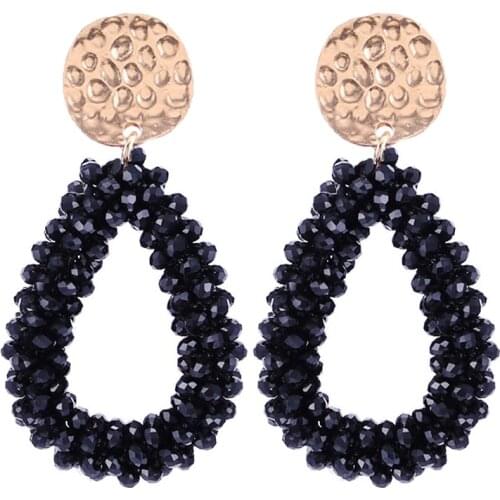 Sehuoran Boho 2019 Oorbellen Handmade Beads Fringed Drop Earrings For Women Ethnic Blue Dangle Statement Earrings Jewelry Party