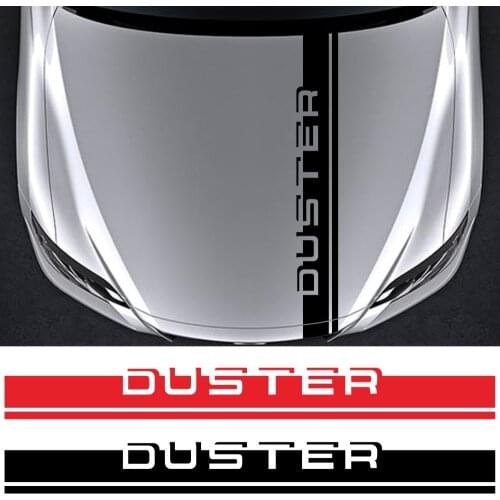 1PCS Dacia duster 4x2 4x4 1.0 TCE 100 130 turbo GPL hood sticker vinyl film decorative Decal auto parts