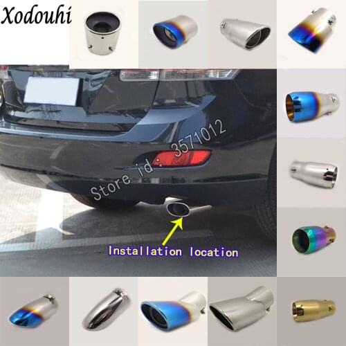 For Toyota Venza 2009-2014 2015 2016 car cover muffler exterior back pipe dedicate exhaust tip tail outlet ornament vent 1pcs