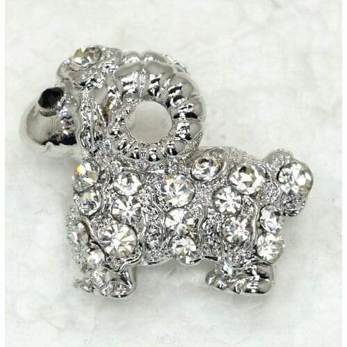12pcs/lot Wholesale Fashion Brooch Rhinestone Small Sheep Pin brooches Jewelry gift C102430