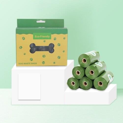 8/12Rolls Dog Poop Garbage Dispenser Outdoor Home Clean Degradable Dog Poop Pick Up Bags Leak-Proof Waste Bags