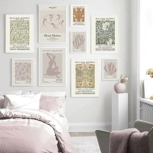 Abstract Canvas Painting William Morris Matisse Museum Artwork Wall Art Print Retro Poster Modern Living Room Decorative Picture