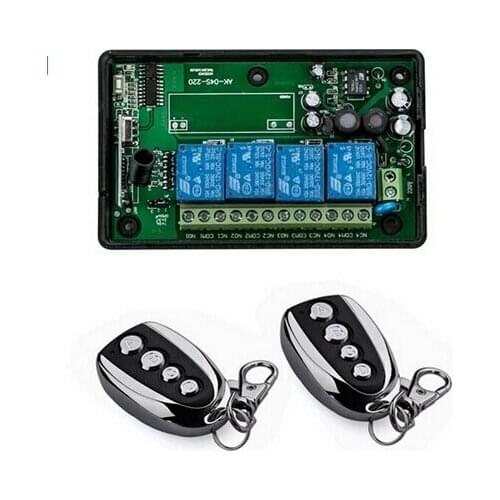 AC110V 220V 4CH RF Wireless Remote Control System / Radio Switch Learning code Receiver