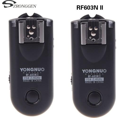 Yongnuo RF-603II N3 Wireless Remote Flash Trigger Transceivers and Receiver integration for Nikon D750 D7200 D5300 D3300 D610