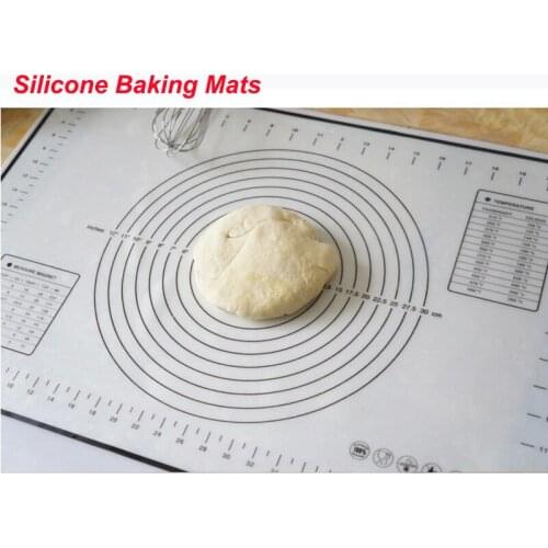 Large Silicone Pastry Mat Extra Thick Non Stick Baking Mat with Measurement Fondant Mat Silica Gel Baking Tools Accessories