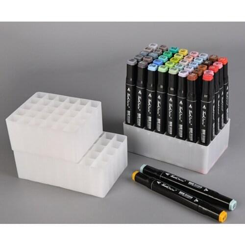 30/36/40/48 Slots Marker Pen Storage Holder Brush Pencil Rack Table Stand Organizer