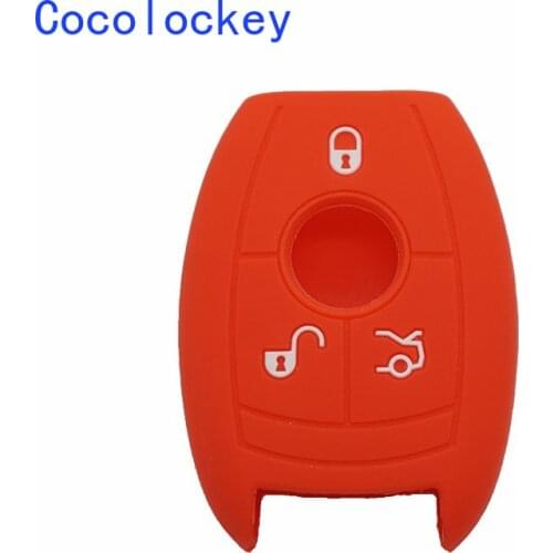 Cocolockey Silicone Key Case Cover for Mercedes Benz CLS CLA GL C280 C300 E350 GL350 GLK350 S400 CLK350 CLK550 3 Buttons