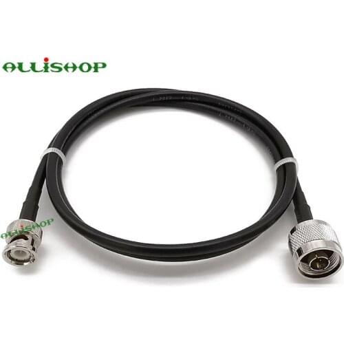 BNC Male to N Type Male RG58 Antenna Cable RF Coax Cable Jumper for Ham Radio Signal Booster Repeater 1/3/6/9/12/15/20M