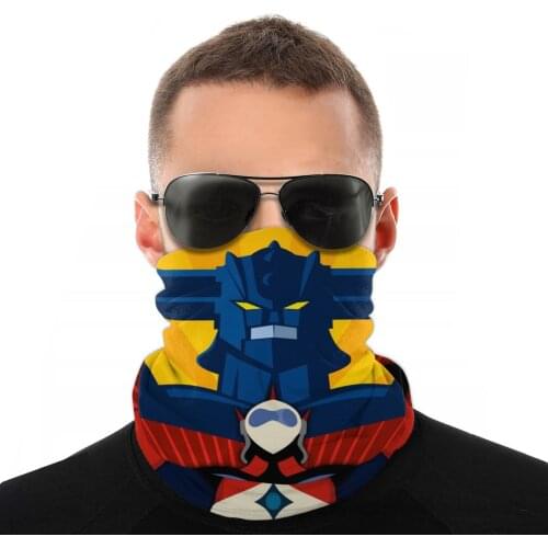 Classic Grendizer Magic Scarf Neck Face Mask Unisex Halloween Tube Mask Tubular Bandanas Protective Headwear Cycling Hiking