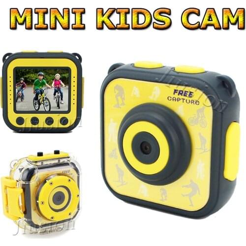 HD Mini Action Camera For Kids Digital Cartoon Camcorder 1.77 Inch LCD Screen Waterproof Sport Cam DVR Photo Children Funny Toys