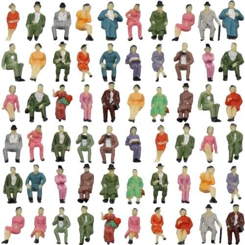 Model Toy Colorful Villain 1:87/HO Scale Model Person Mixed Color Train Sitting Building Posture Person Posture Station B3R9