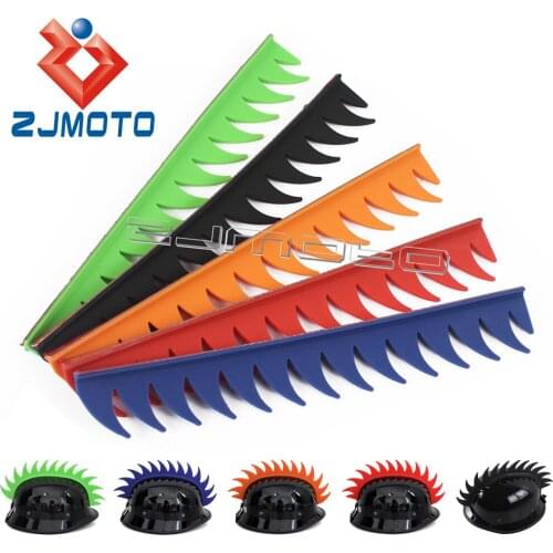 Motorcycle Dirt Pit Bike Biker BMX Helmet Sticker Mohawk Racing Bike Motocross Helmets Rubber Mohawk Spikes